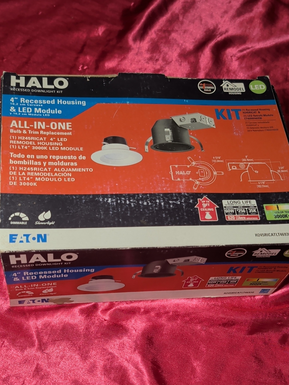 Halo LED Recessed Downlight Kit - White, Black, Orange, Blue